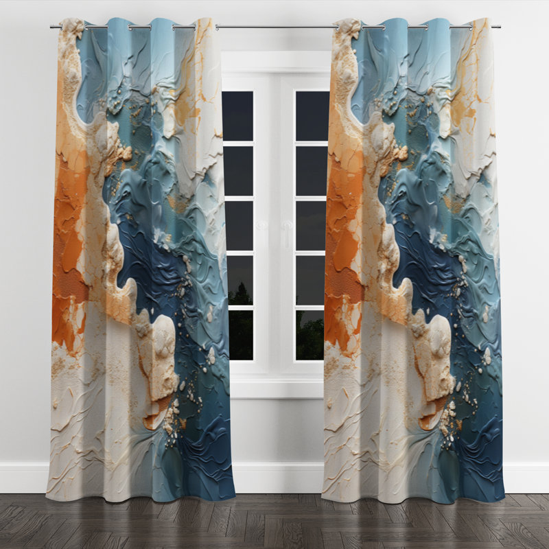 Aylesworth - Nautical Velvet Grommet Curtain - Room Darkening - 1 panel, 52" W x 120" L, Silver Grommets