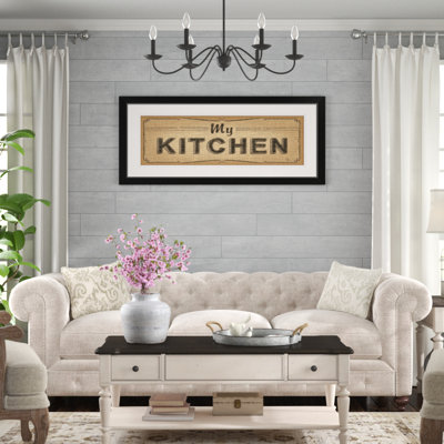 «La Cuisine Burlap IV» par Pela Studio, impression d'art textuel panoramique