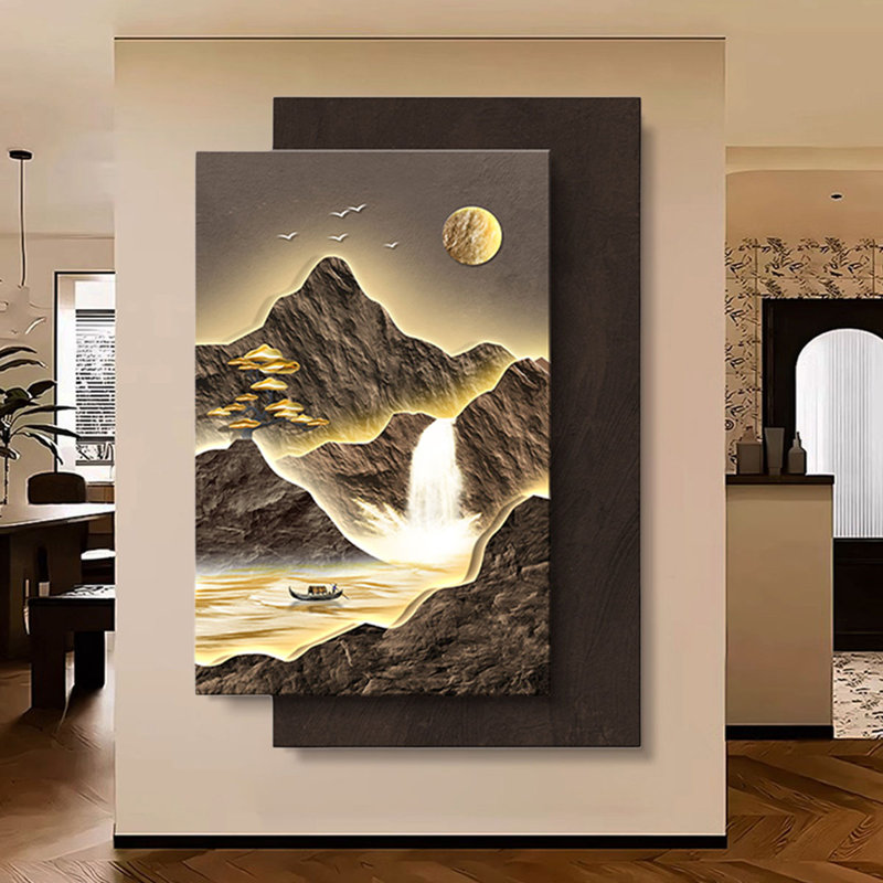 Murales lumineuses modernes générant de la richesse et du luxe, 47.24" H x 31.5" W