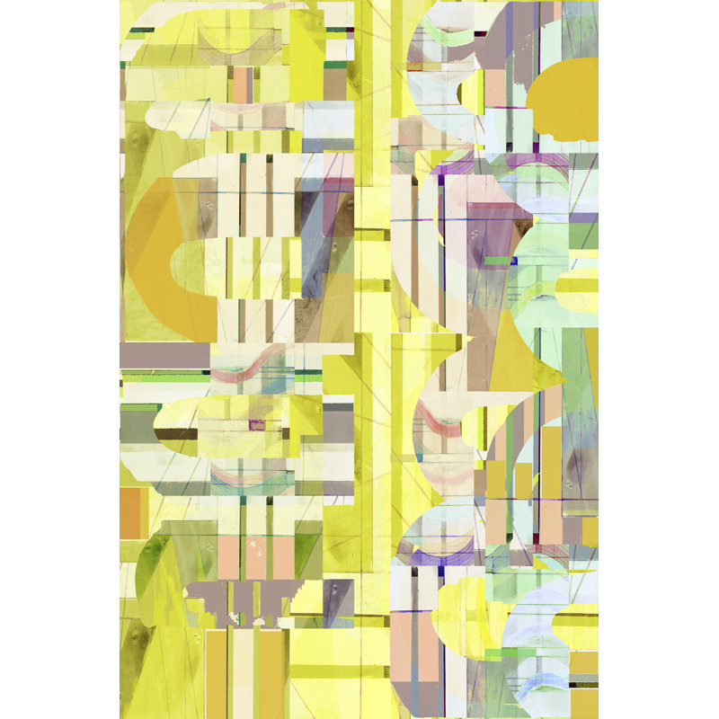 Yellow Curves II by Cartissi - Painting, 122 cm H x 81 cm W, Wrapped Canvas
