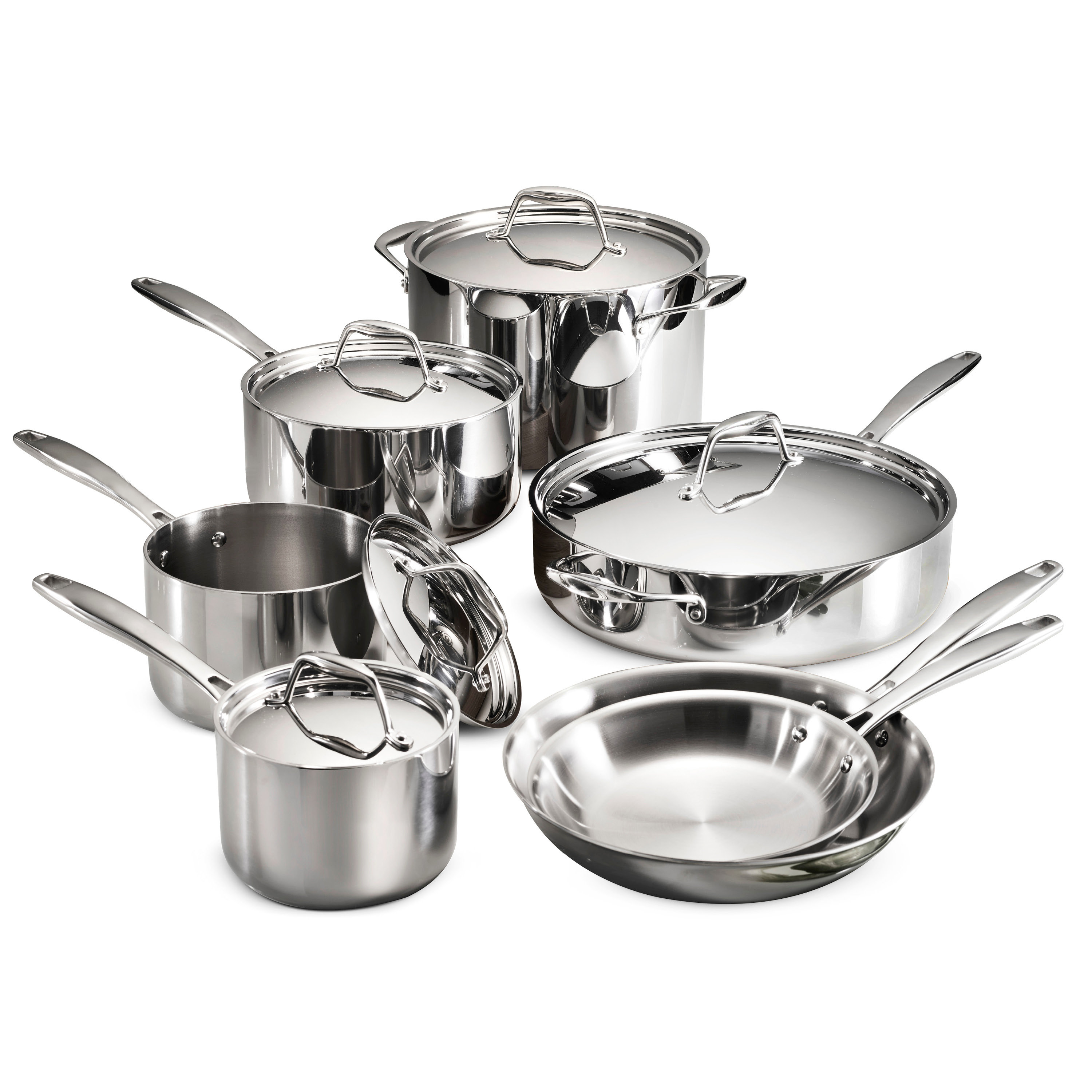 Tramontina Tri-Ply Clad Gourmet 12 Pc Cookware Set & Reviews | Wayfair