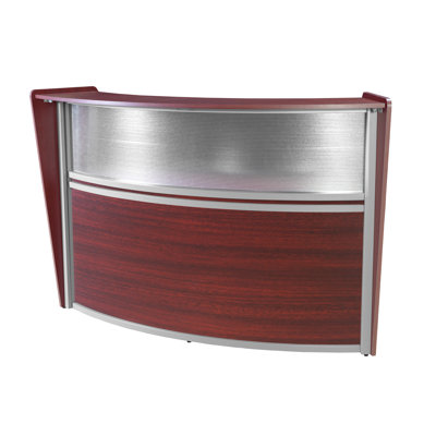 Nahjai Marque Plexi Reception Curved Desk Workstation
