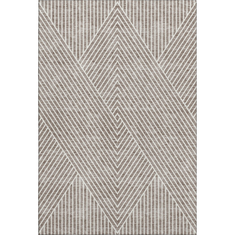 Premium Machine Washable Prisco Taupe Rug