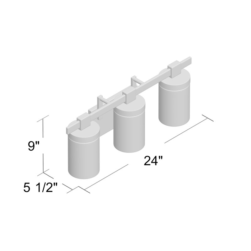 Lipsey 3 - Light Dimmable Vanity Light