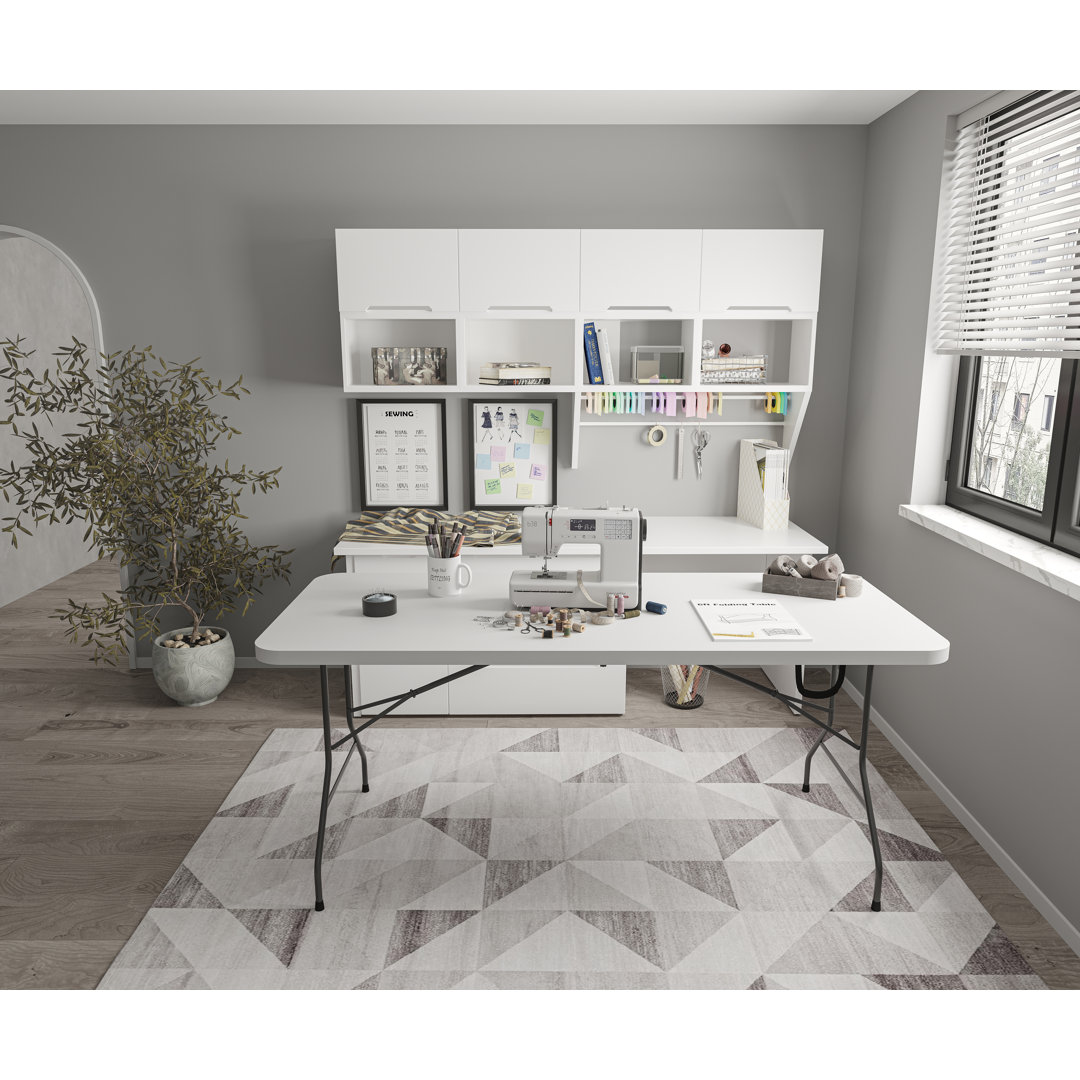 180Cm Plastic Rectangular Fold-in-Half Folding Table