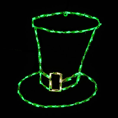 St Patricks Hat LED Display - Green (26")