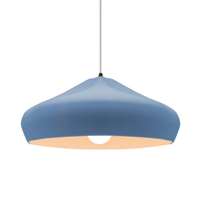Radiance - Crease 1-Light Pendant - Adobe - Antique Brass - 15.25"W x 6.5"H - Dedicated LED - White Cord