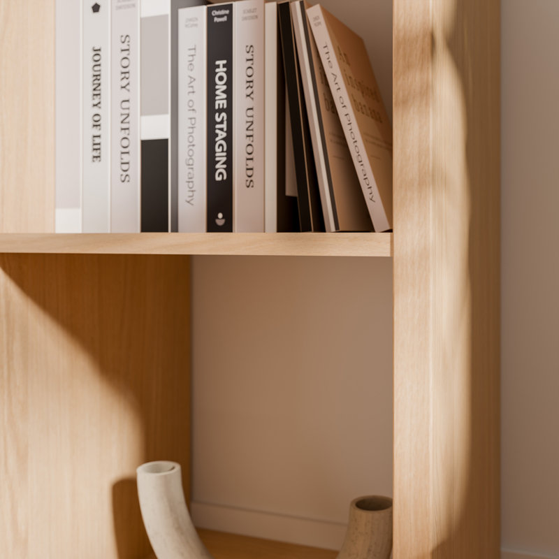 Cube Bookcase, (4 Shelves) 72.8cm.H x 72.8cm.W x 72.8cm.D, Brown