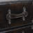 Isabel Black Wood Vintage Faux Leather Room Chest with Rivets and Straps Detailing