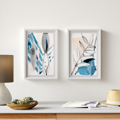 'Oceana Diptych' 2 Piece Framed Print Set