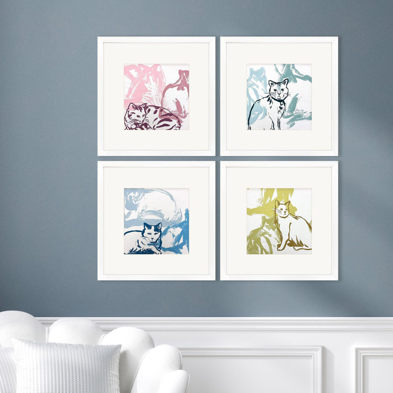 Paint Box Cats S/4 Print by Vess Propac Images