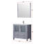 Meuble-lavabo de salle de bain 36 po X P 18,25 po D, dessus en céramique, ensemble de robinet et Miroir