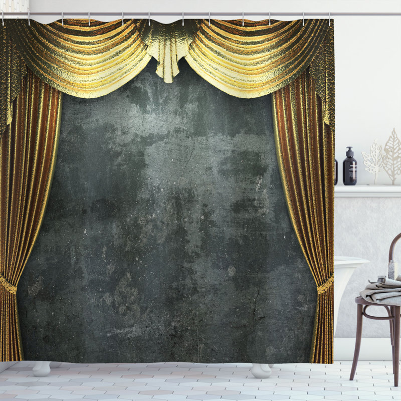 Shower Curtain with Hooks Included, 69" H x 105" W
