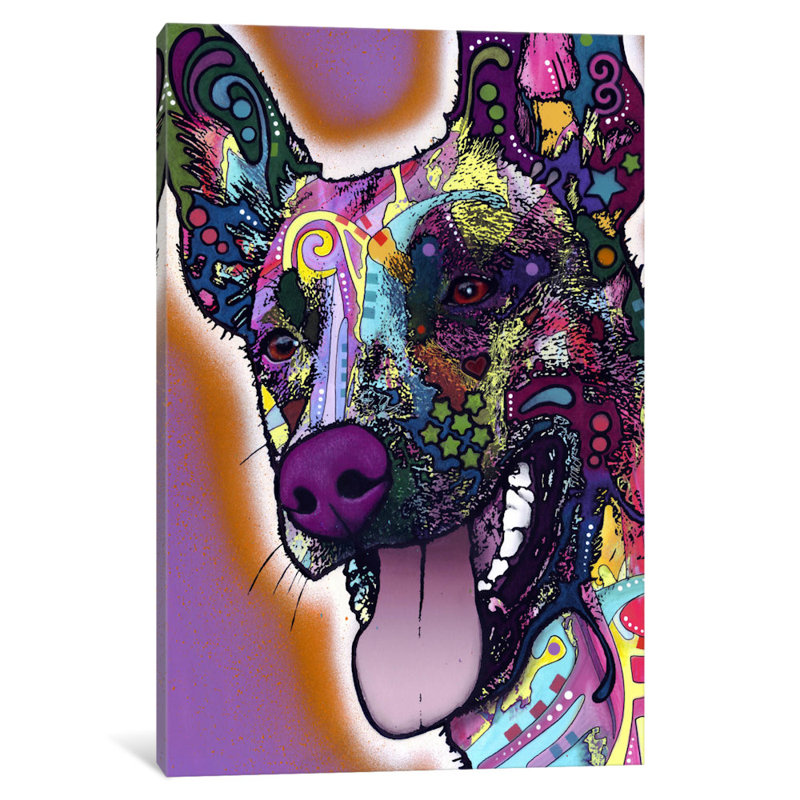 «Malinois» par Dean Russo, impression sur toile tendue, H 18 po x l 12 po x P 1,5 po