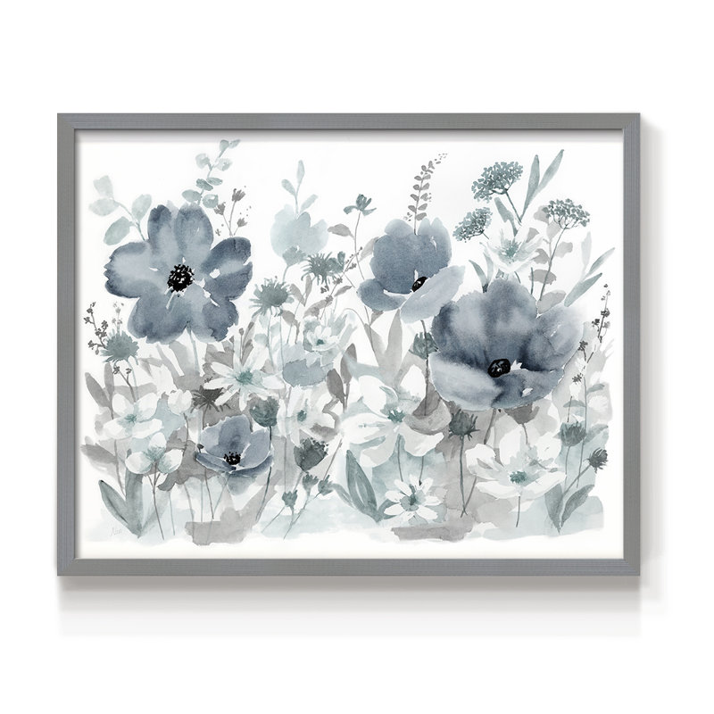 Bleu nature - impression encadrée - réaménageable, H 11 po x l 14 po, Gris