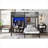 Metal Modern Bunk Bed Frame, Full XL Over Twin With Folding Desk, Built-In Closet, LED, Space-Saving Noise Reduced Sleek Black