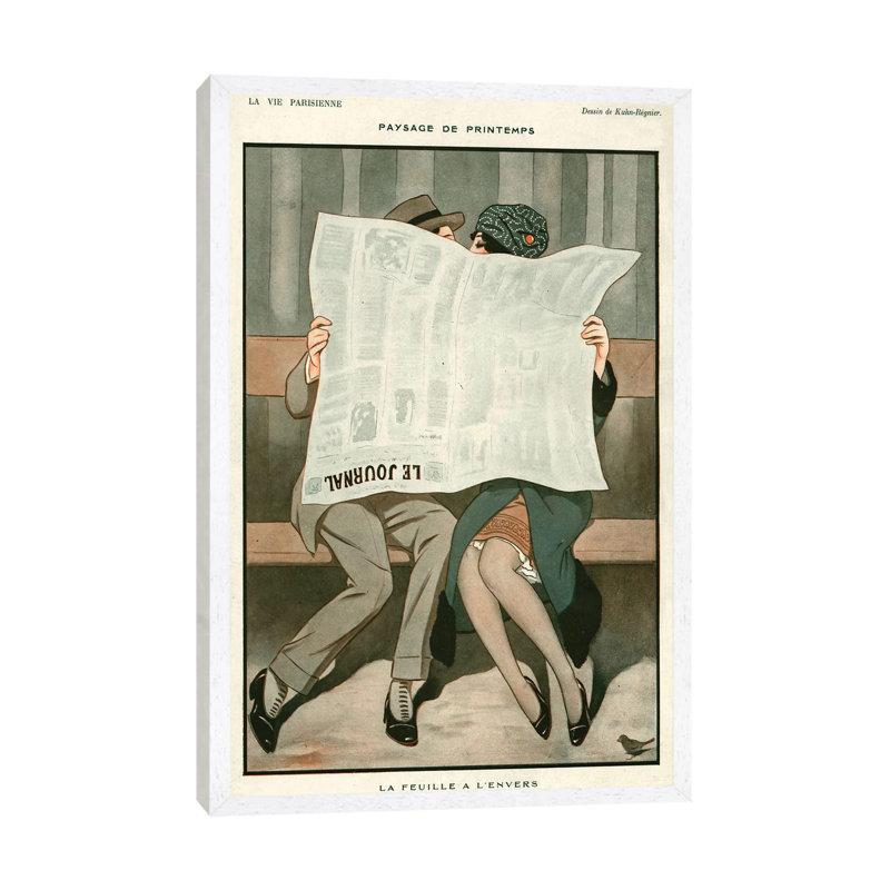 1920s La Vie Parisienne Magazine Plate by Joseph Kuhn-Regnier - Print on Canvas, 66.04cm H x 45.72cm W x 3.81cm D