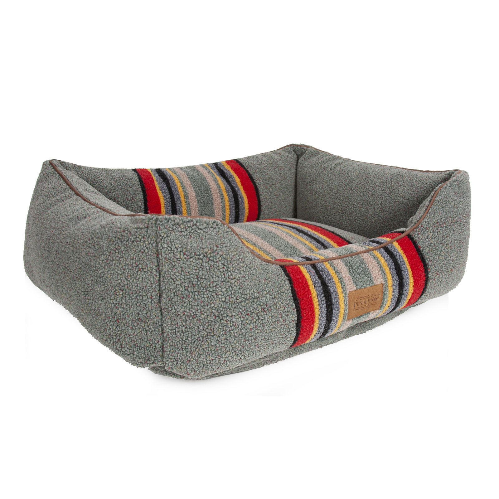 Yakima Striped Pet Bed, Green Striped Sherpa, X-Large (42" W x 30" D x 10.5" H)
