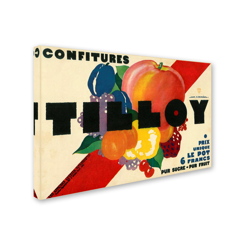 « tilloy confitures », reproduction d’impression sur toile tendue, 16 po x 24 po