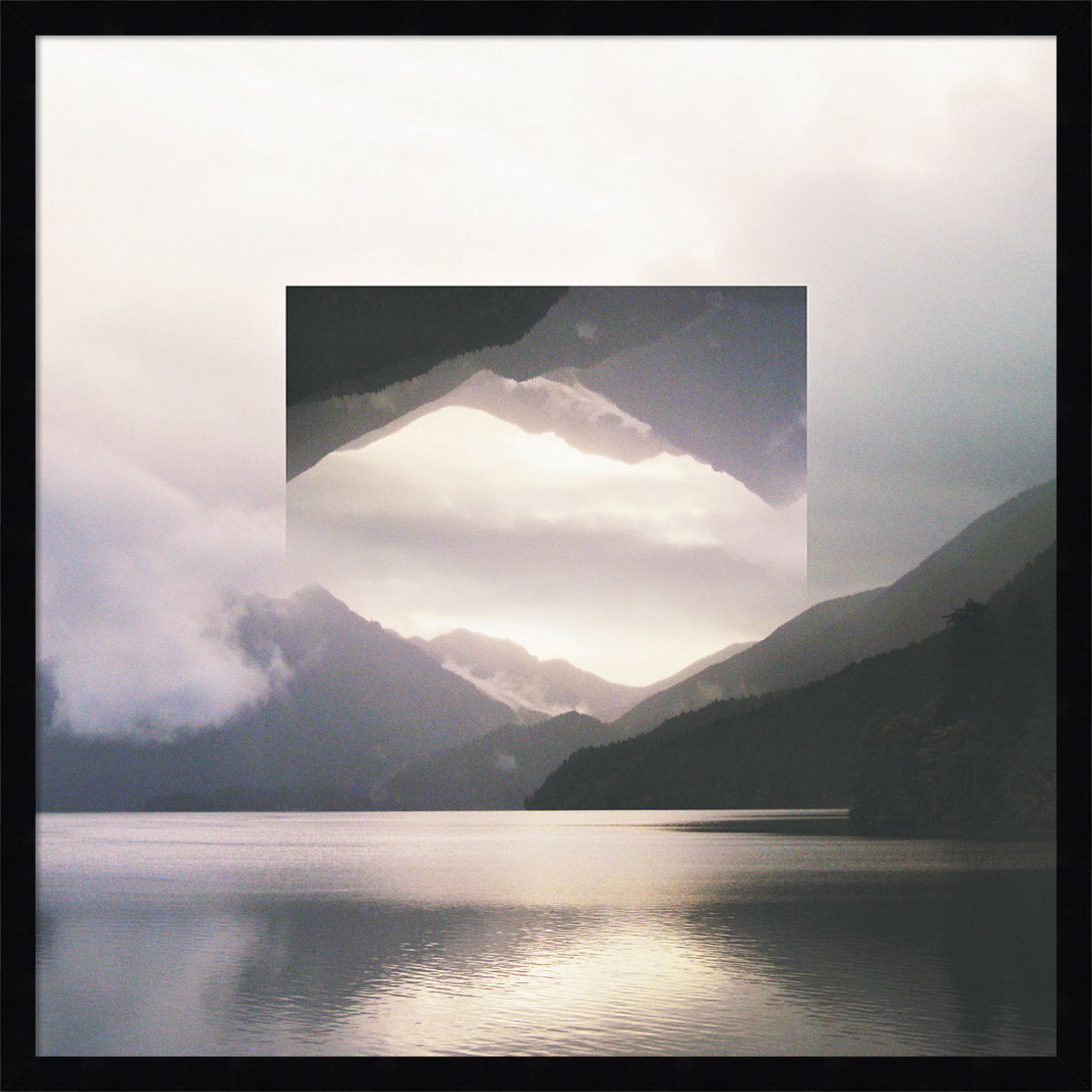 Reflected Landscape II Photo Print, Black, 25" H x 25" W x 1" D