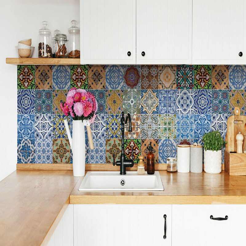 Carreau de mosaïque en vinyle Jessa, H 5 po x l 5 po x P 0,1 po