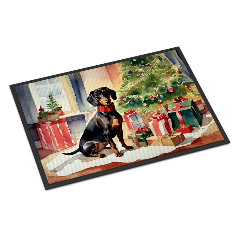 The Holiday Aisle® Dachshund Cozy Christmas Doormat DAC2643 - Wayfair ...