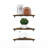 Furinno Rossi Triangle Corner Floating Shelves, Wall Mount Display Shelf, Set of 3-12128077