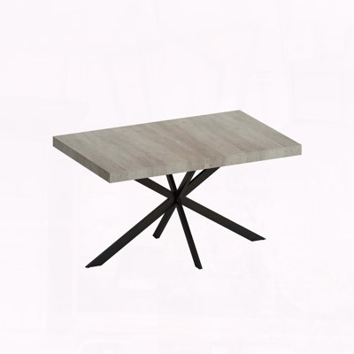 Retro Rectangular Extendable Table – Gray Carole Top, Storage Box, 55.1" to 70.9”