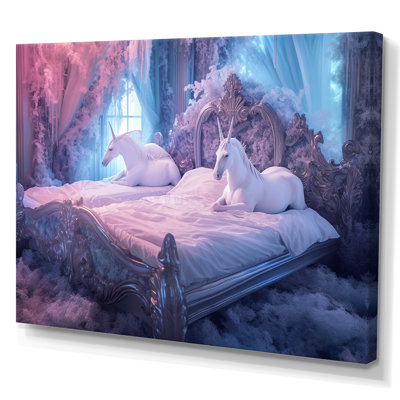 Lit de licorne gracieuse I sur toile