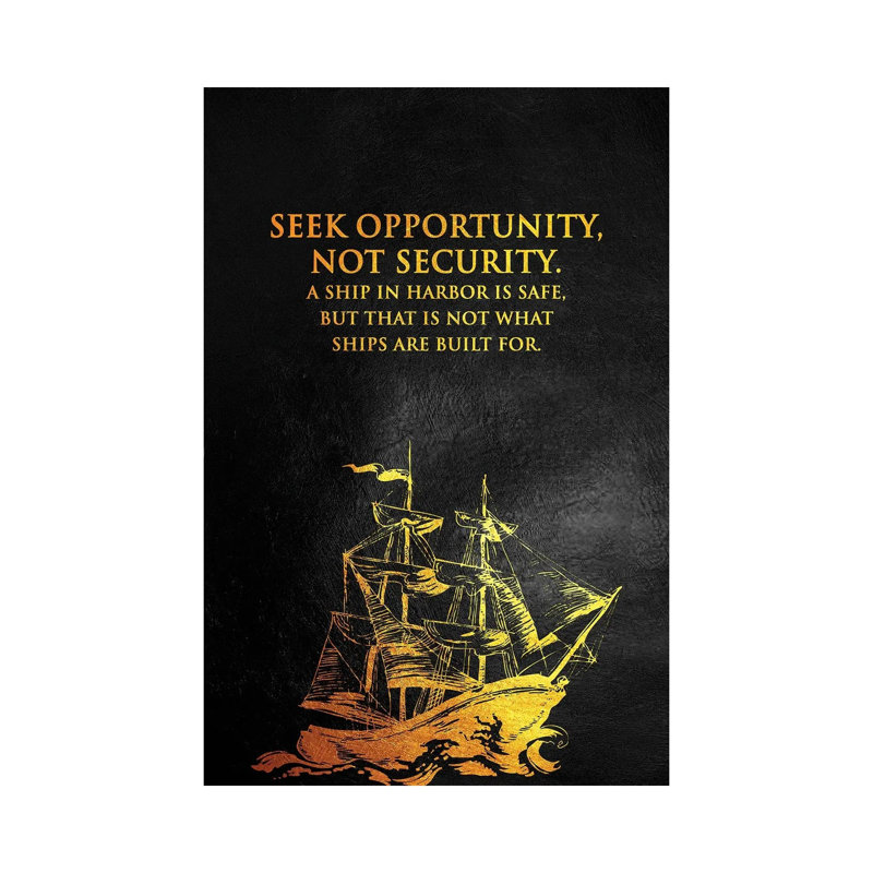 Seek Opportunity Not Security by Adrian Baldovino - Wrapped Canvas Print, 20.32 cm H x 30.48 cm W