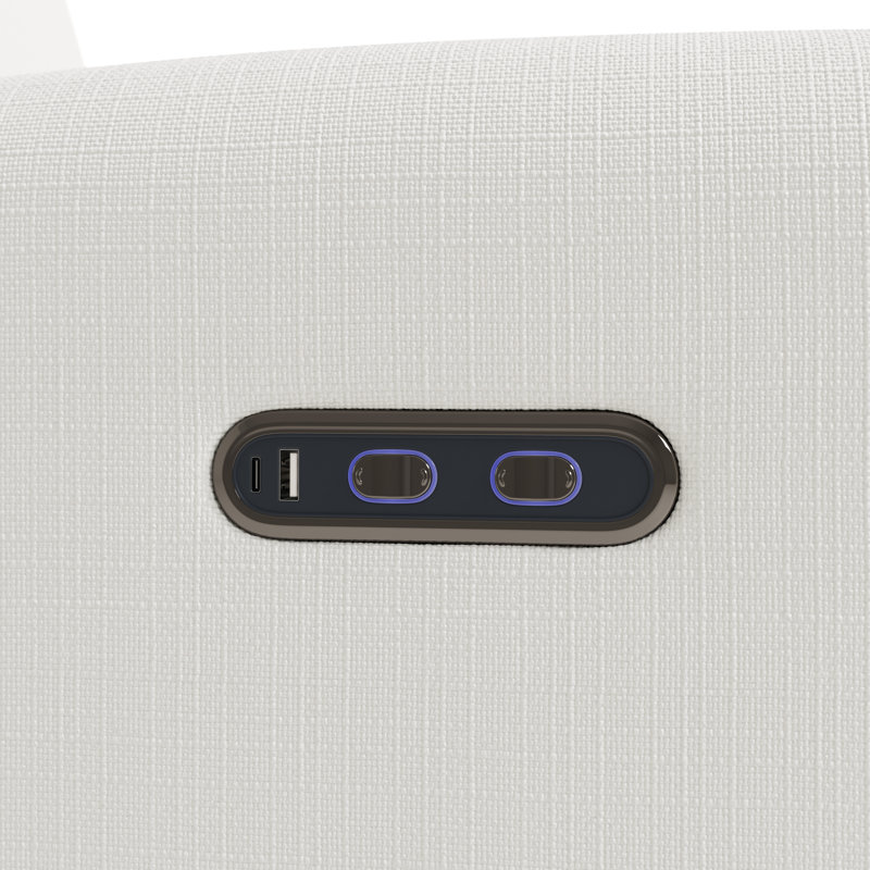 Fauteuil inclinable électrique pivotant Bellwood, Ivoire tressé
