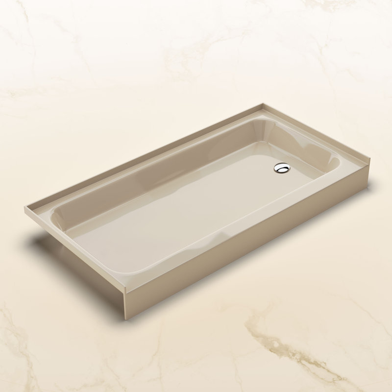 Voltaire 60 X 30 Shower Pan Base, Bisque, Right