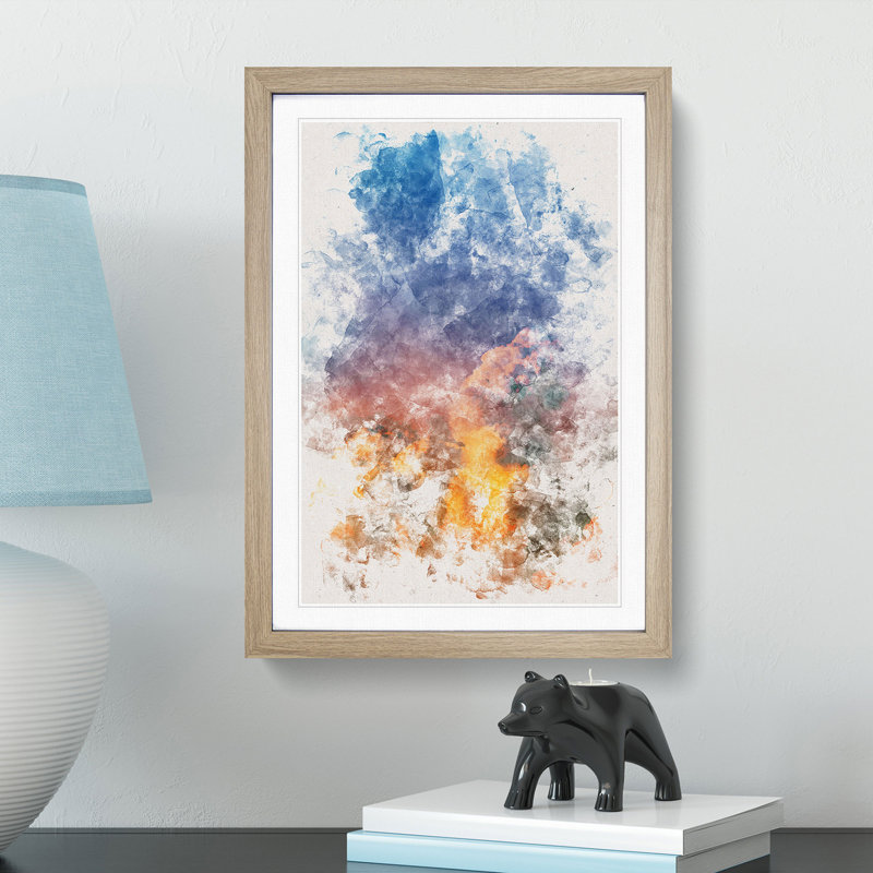 Rising Clouds - Picture Frame Painting Print, 33cm H x 24cm W x 2cm D, Oak Framed