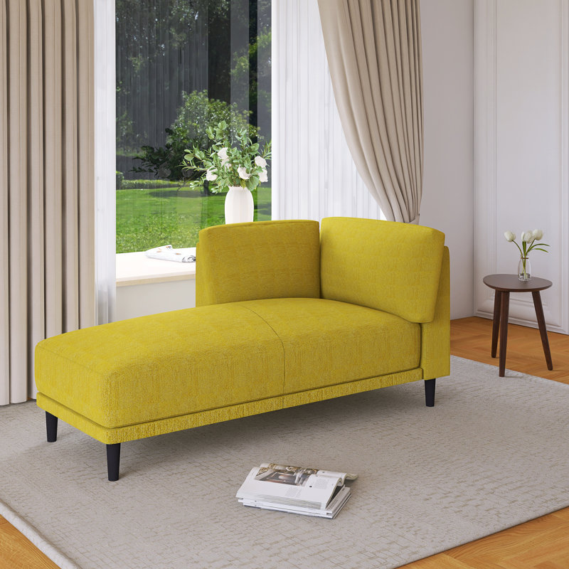 Canapé 65 po Mid-Century, Jaune