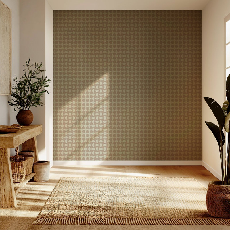 Tailored Check - Washed Terracotta Wallpaper