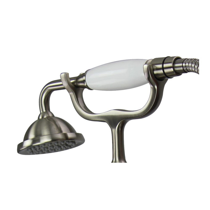 Cromwell Floor Tub Filler with Diverter, Brushed Nickel