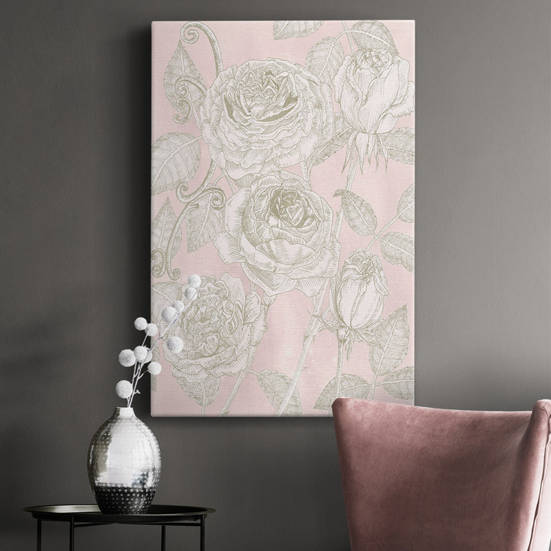 " Blooming Roses I " Painting Print, 18" H x 12" W x 1.5" D