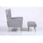 Chaise d'appoint rembourrée avec coussins capitonnés et repose-pieds-1113757001