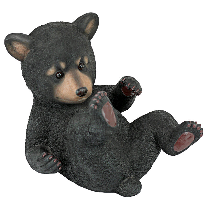 Support roulant statue azura-poly bear cub