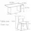 ensemble de table et chaises longues en noyer-110515281-110515282