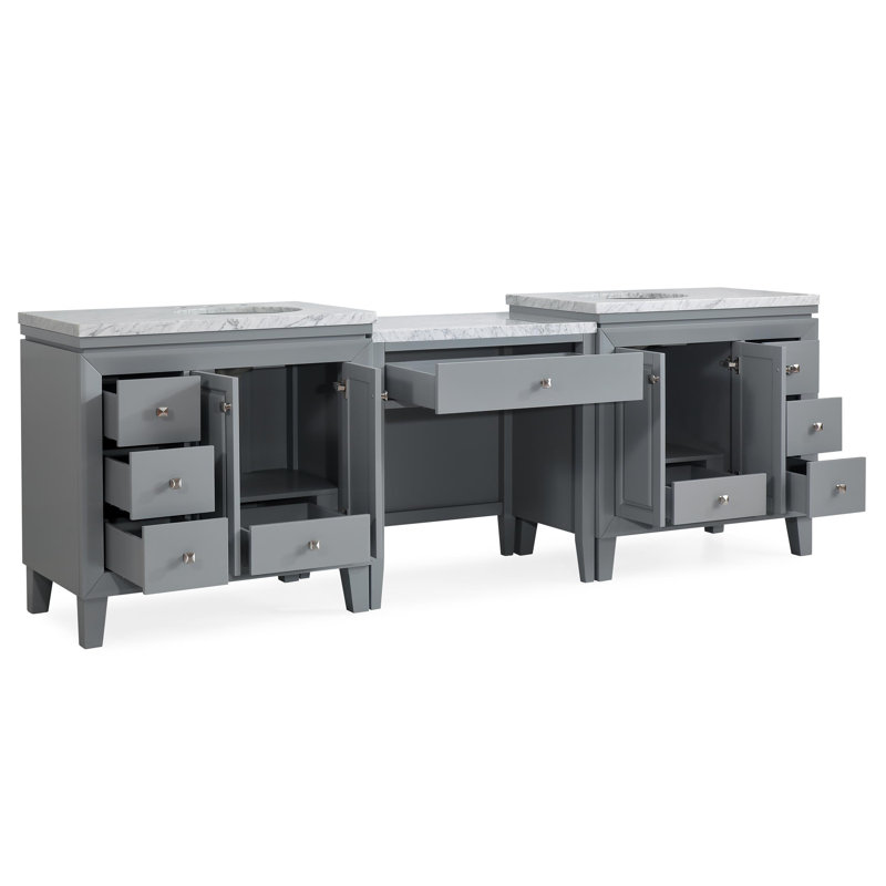 Comptoir de meuble-lavabo double 103 po