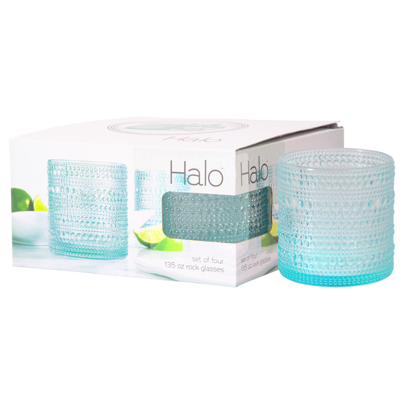 Ensemble de quatre verres à whisky 13 oz Halo