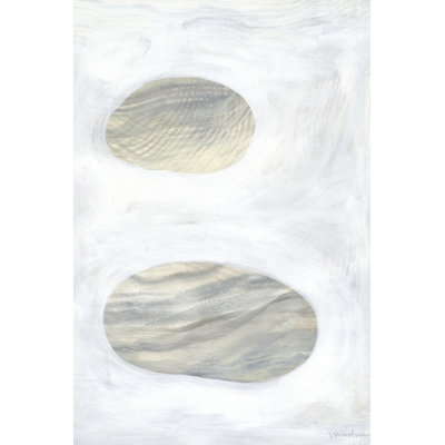 Neutral River Rocks I by Vanna Lam - Painting on Canvas