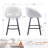 Absalom Swivel Upholstered 26.4" Sherpa Counter Stool with Metal Frame-830408050-839629862