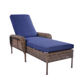 Chaise longue d'extérieur en osier Jadeann