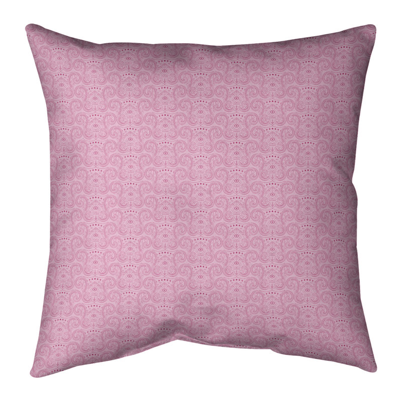 Coussin décoratif troisième œil Katelyn Elizabeth, 14 po x 14 po, Pas de bourre, Pêche