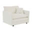 Ensemble de salon en chenille blanc 2 pièces, causeuse et fauteuil d'appoint 1 + 2 places