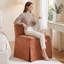Chaise de coiffeuse pivotante à jupe en chenille avec roulettes-1454009669