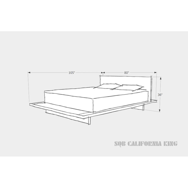 SQB Solid Wood Bed, California King