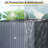 Outdoor Steel Storage Shed For Bicycle with Slope Roof and 4 Bike Tracks